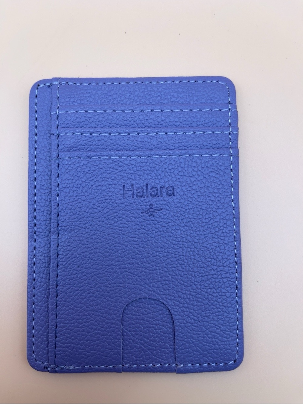 Halara Purple Slim Card Holder Wallet Clear ID Window